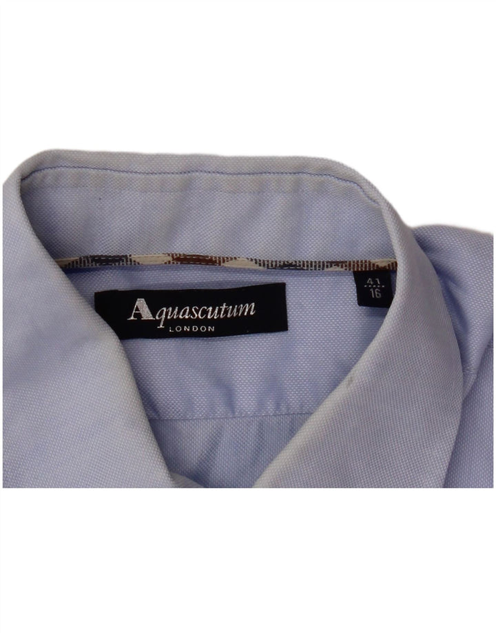 Camicia da uomo Aquascutum Taglia 41 16 Grande Blu