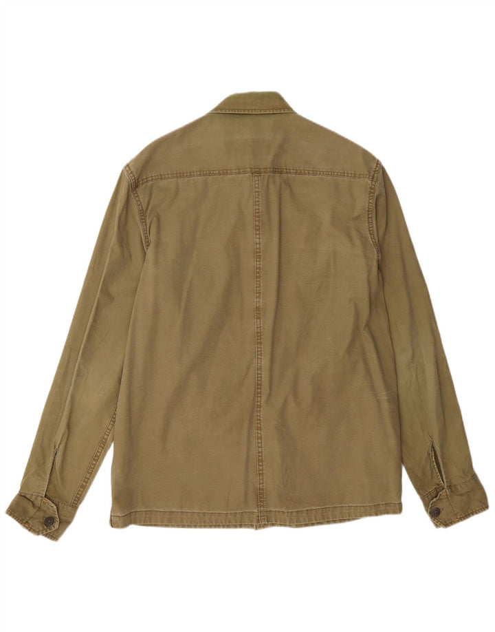 Camicia militare oversize da uomo Zara grande in cotone kaki