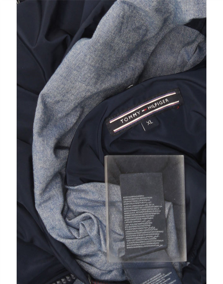 Giacca a vento da uomo Tommy Hilfiger UK 42 XL poliestere blu navy