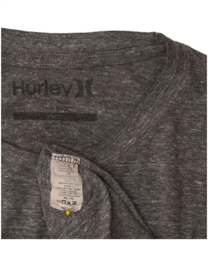 T-shirt grafica da uomo Hurley Top grande in poliestere chiazzato grigio