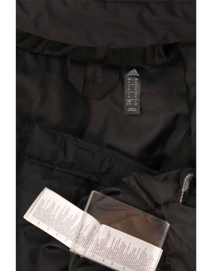 Giacca imbottita con cappuccio da uomo Adidas UK 42 XL poliestere nero