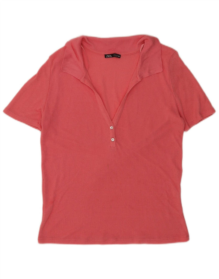 Polo Zara da donna UK 14 rosa medio
