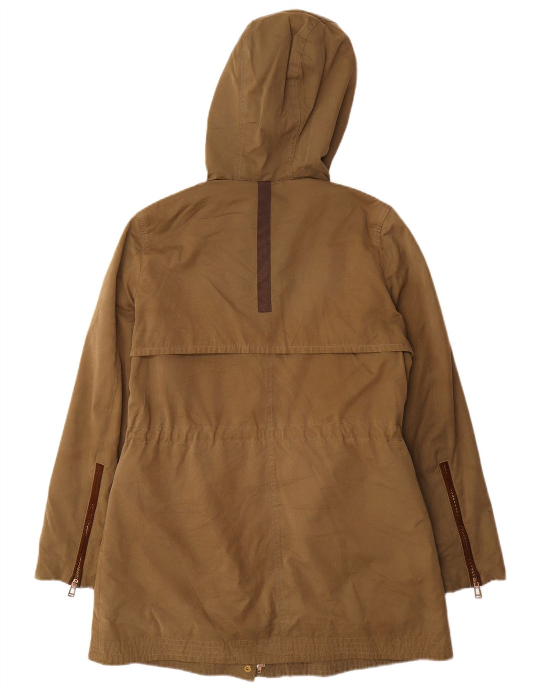 Giacca Parka con cappuccio da donna Zara UK 14 poliestere kaki medio