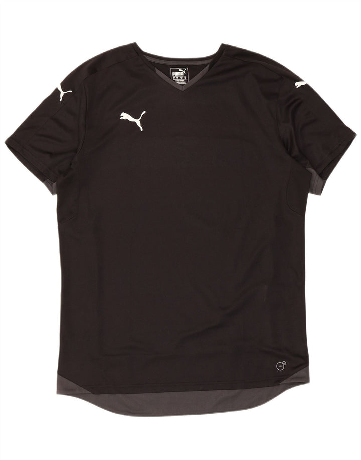 T-shirt Puma da uomo Lash Top XL poliestere color block nero
