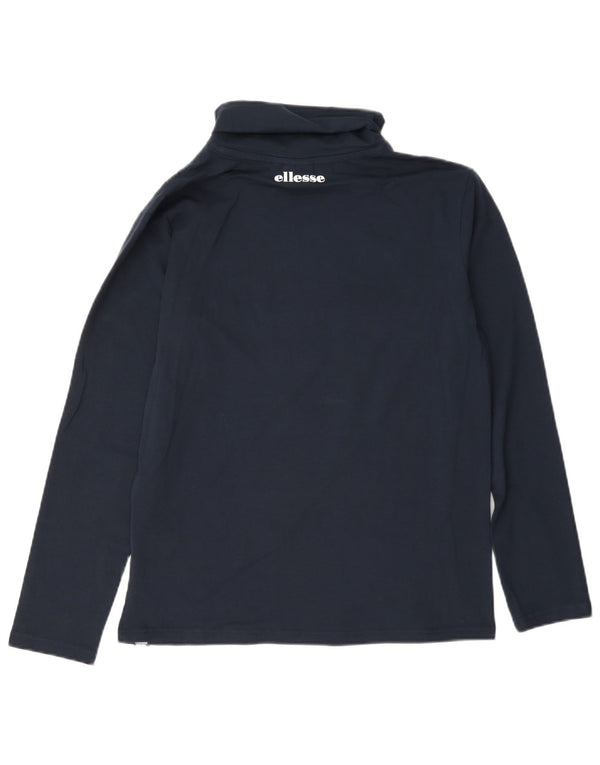 Maglia da donna Ellesse a maniche lunghe UK 16 Large Blu Navy Colourblock Cotton