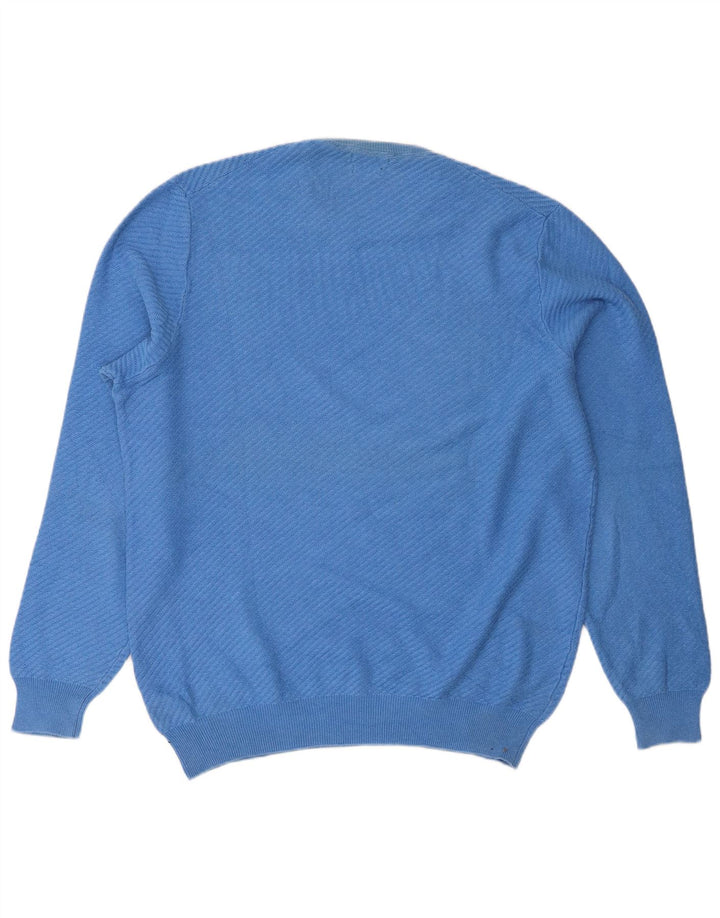 Maglione maglione girocollo da uomo Massimo Dutti XL in cotone blu