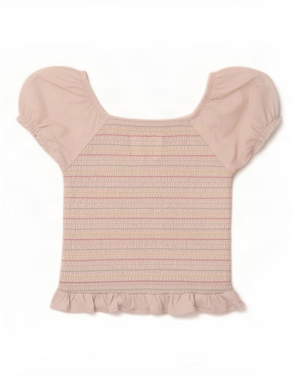 Camicetta Levi's per ragazze con spalle scoperte, top 10-11 anni, a righe bianche medie