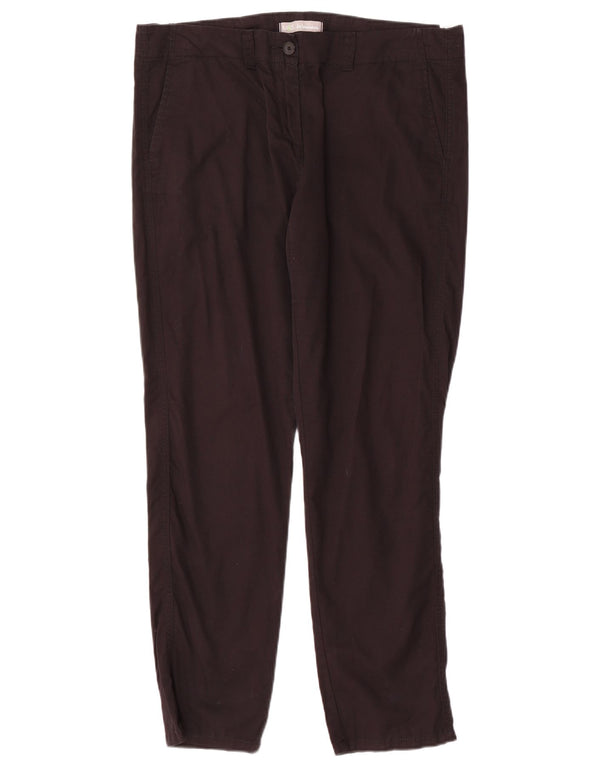 Pantaloni chino slim da donna Marks & Spencer UK 14 Large W34 L30 cotone nero