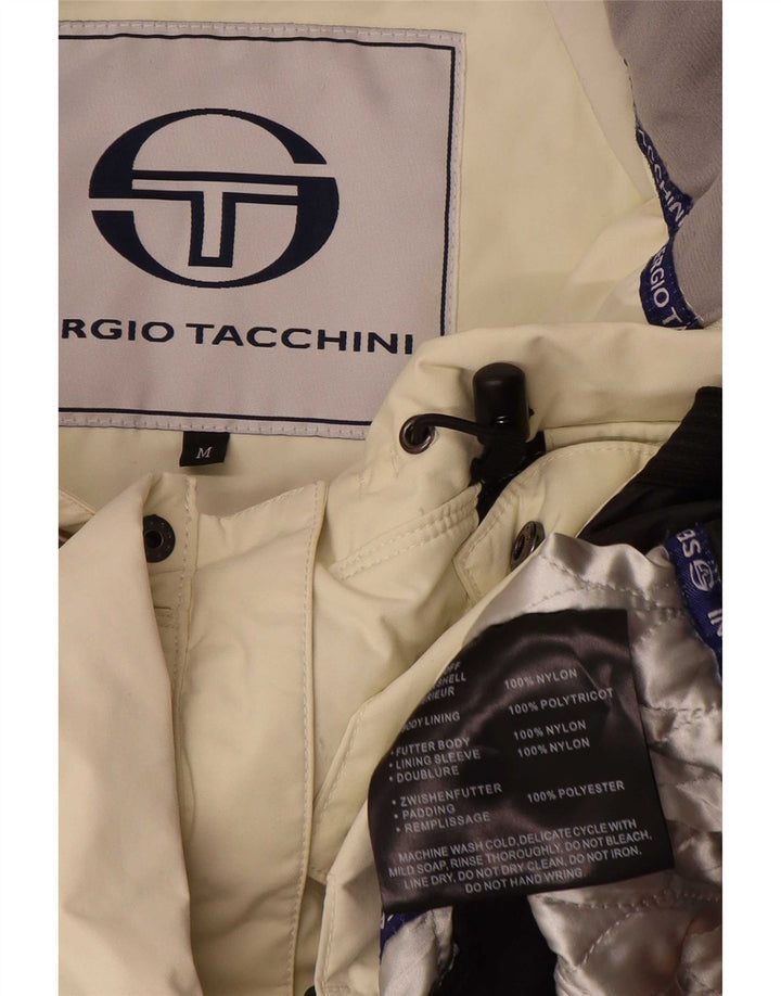 Giacca a vento con cappuccio da uomo Sergio Tacchini colore bianco medio