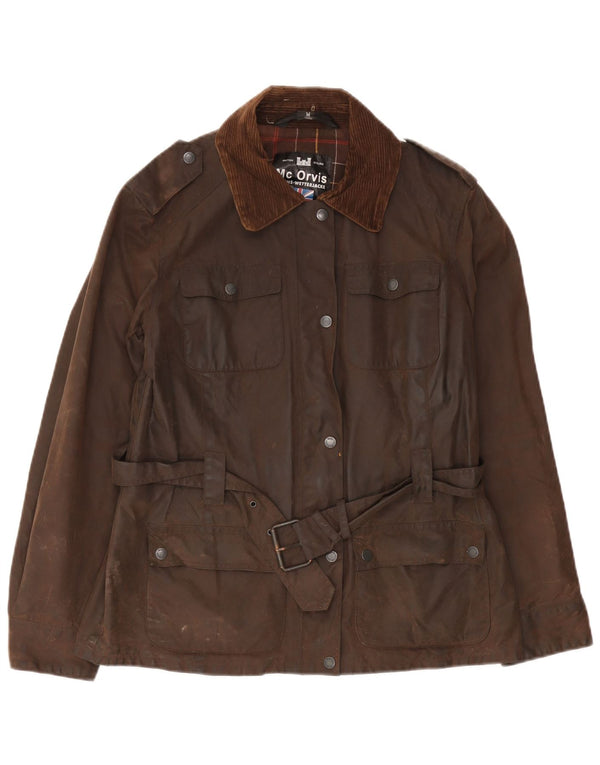 Giacca militare in cotone cerato da donna MC Orvis UK 14 Cotone marrone medio