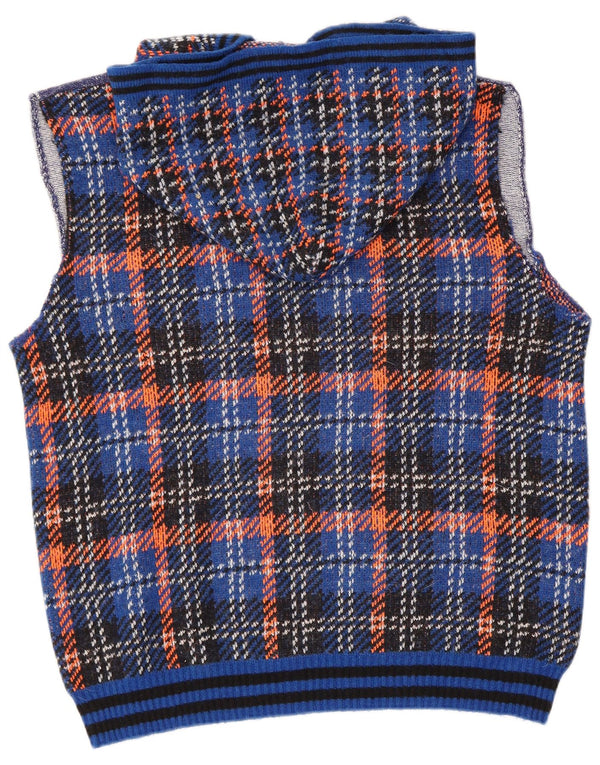 Canotta da donna con cappuccio Benetton da donna UK 18 XL a quadri blu