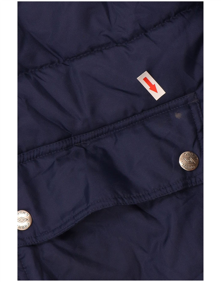 Giacca imbottita grafica da uomo UMBRO UK 38 nylon blu navy medio