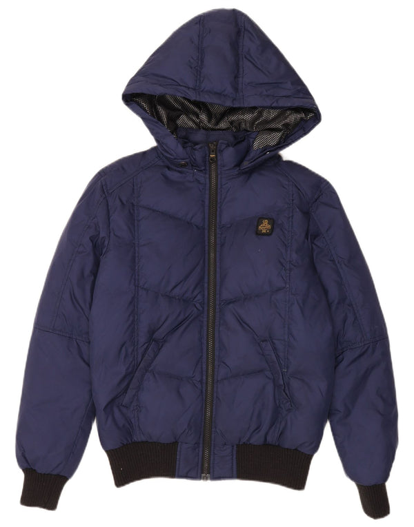 Giacca imbottita con cappuccio Refrigiwear per ragazze 11-12 anni, colore blu navy