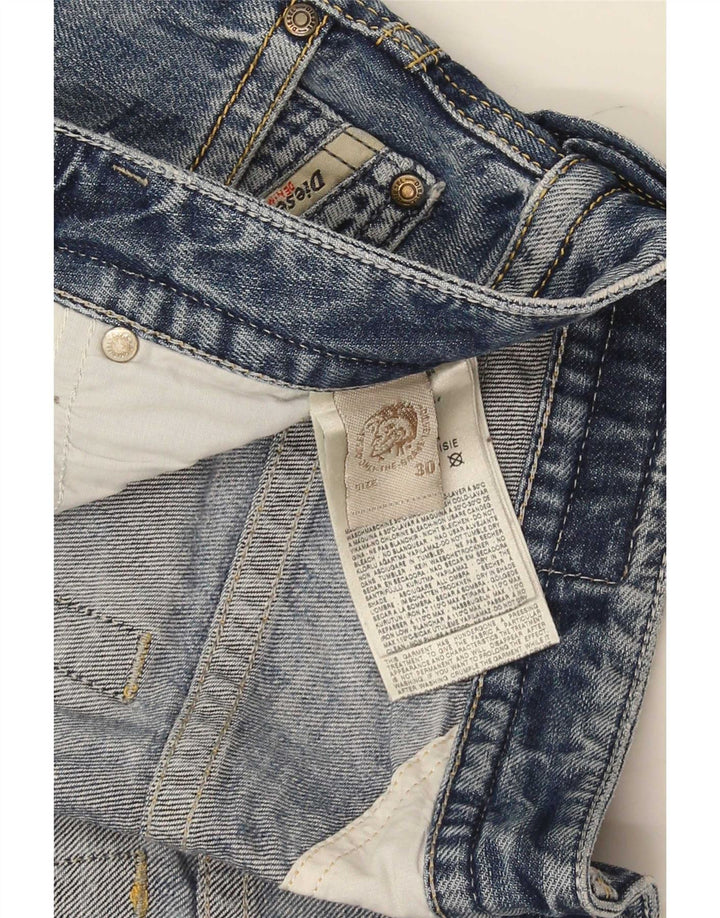 Jeans slim invecchiati da uomo Diesel W30 L33 in cotone blu