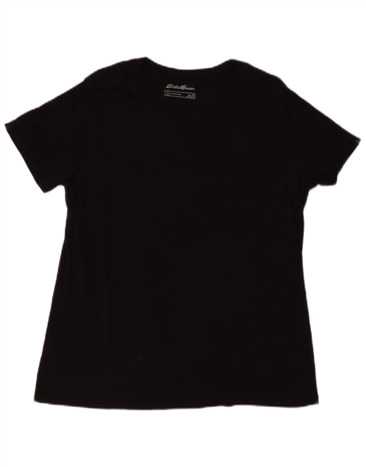 T-shirt da donna EDDIE BAUER UK 18 XL cotone nero
