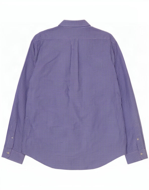 Polo Ralph Lauren Camicia slim fit da uomo XL in cotone a quadretti blu