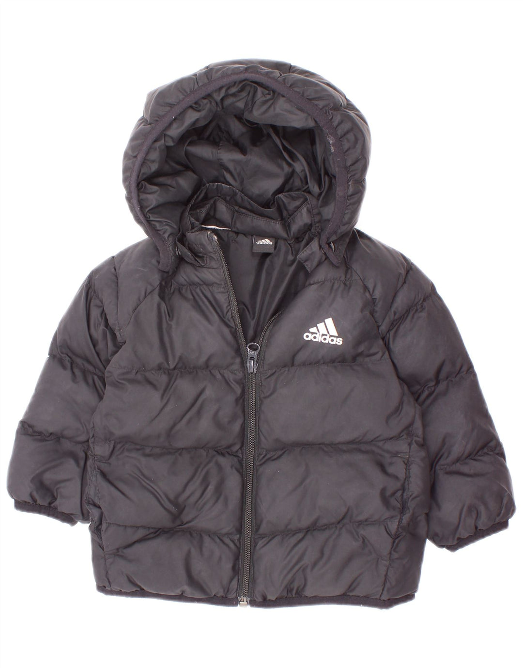 Giacca imbottita con cappuccio Adidas da ragazzo 3-4 anni nera