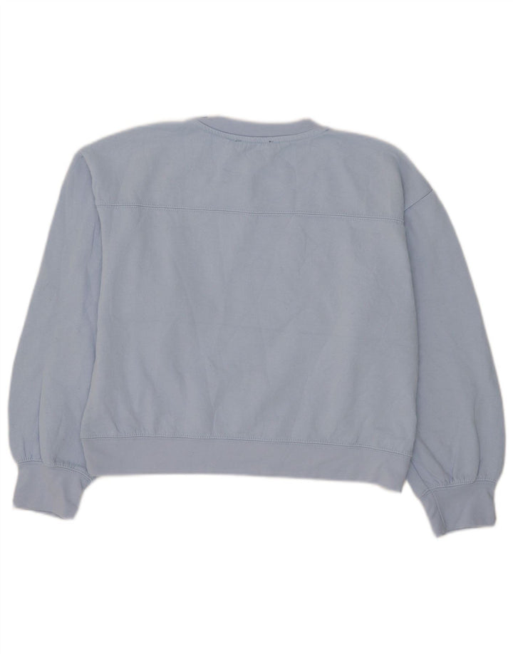 Felpa corta da donna Zara UK 16 grande poliestere blu