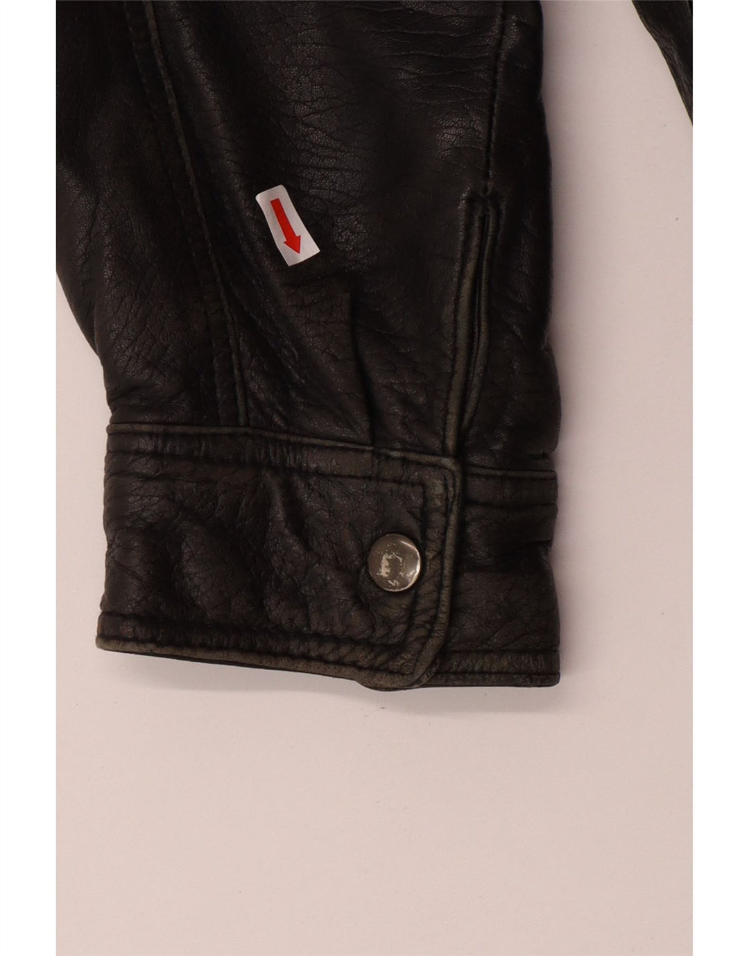 Giacca in pelle da uomo VINTAGE UK 40 grande in pelle nera