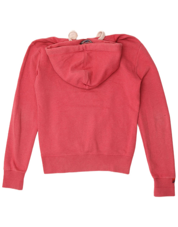 Felpa con cappuccio grafica da uomo Superdry XS in cotone rosa