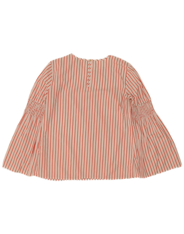 Camicetta a maniche lunghe da donna Michael Kors Top UK 10 piccolo cotone a righe rosse