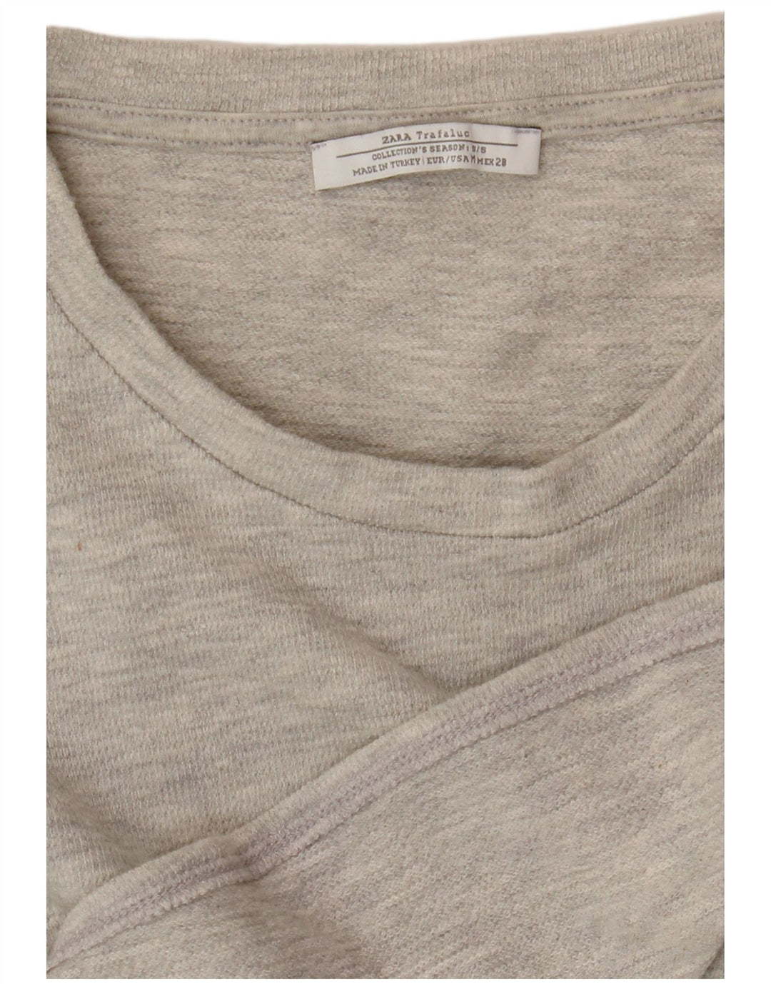 T-shirt Zara Trafaluc da donna UK 12 Grigio medio chiazzato