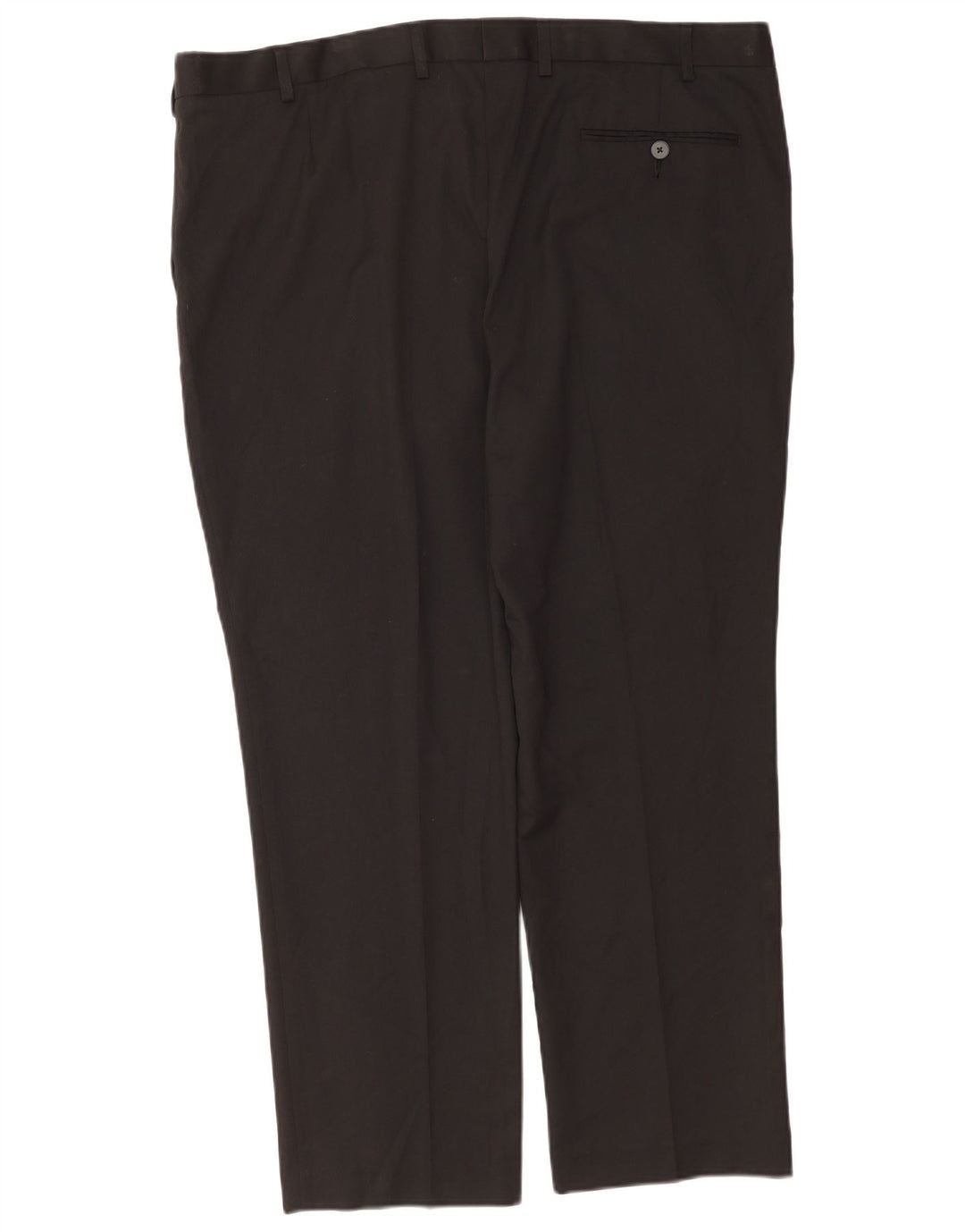 Pantaloni da abito vestibilità regolare da uomo Marks & Spencer W42 L29 poliestere nero
