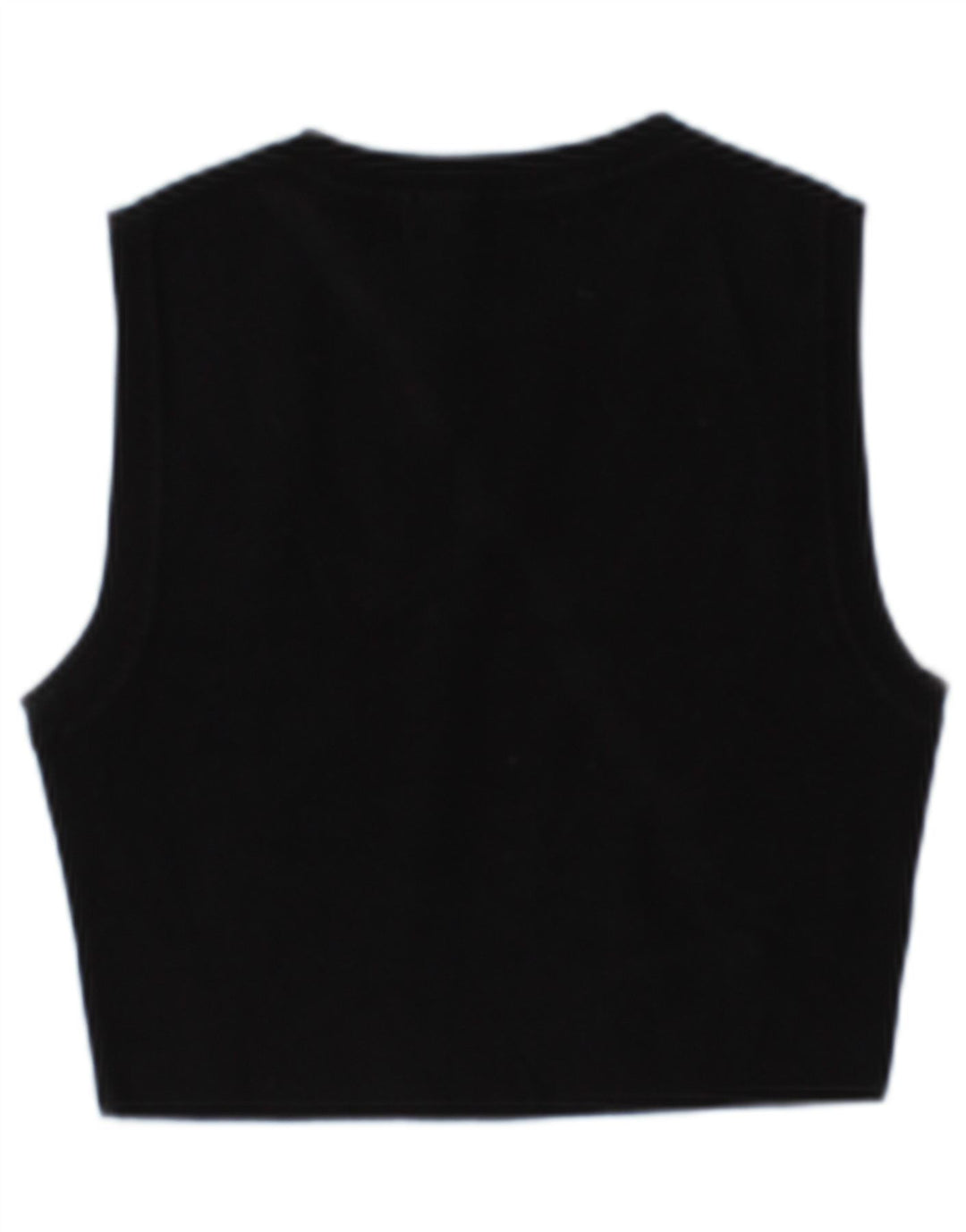 Top corto da donna Zara UK 14 grande in viscosa nera