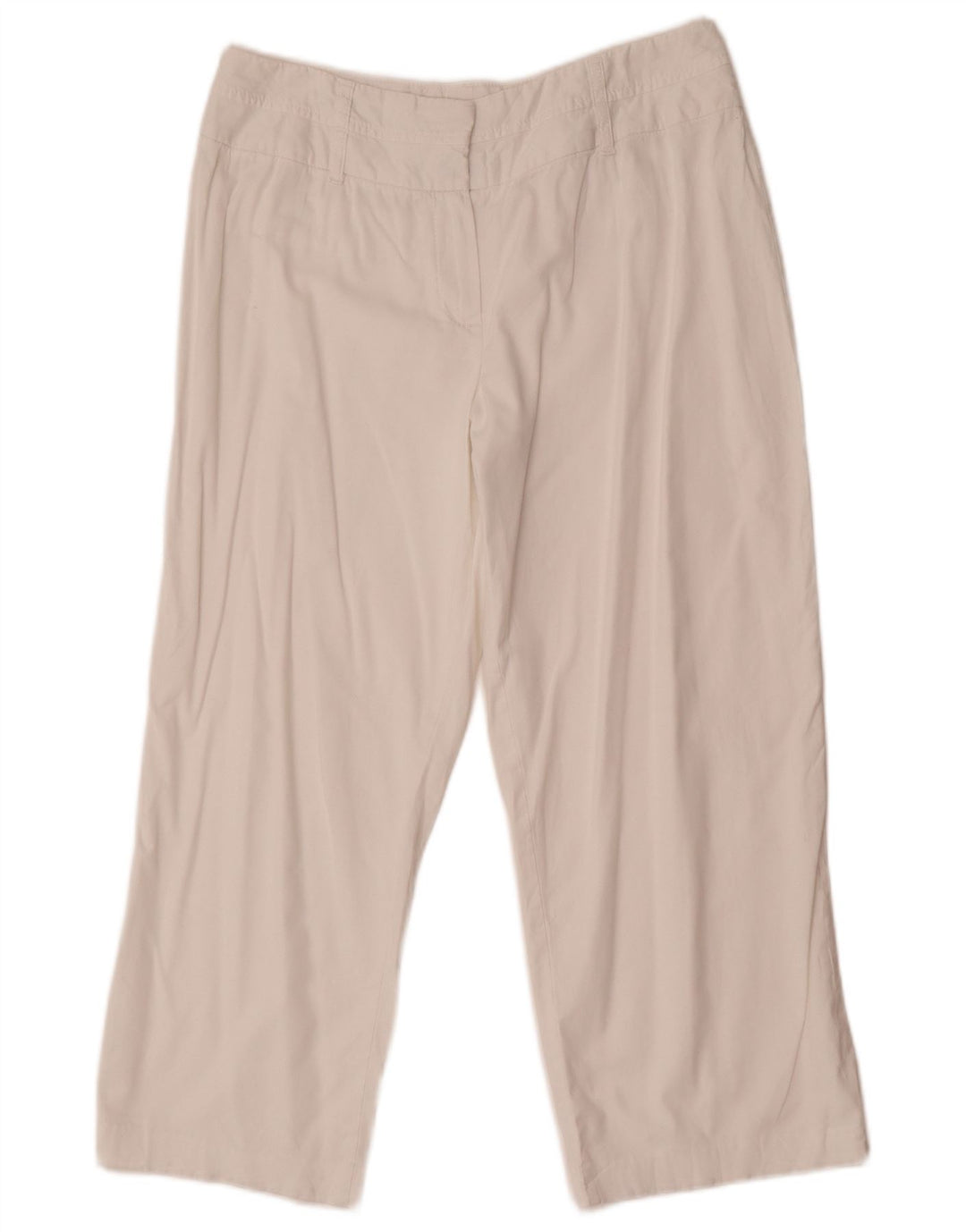 Pantaloni corti dritti da donna Marks & Spencer UK 12 Medium W30 L24 Bianco