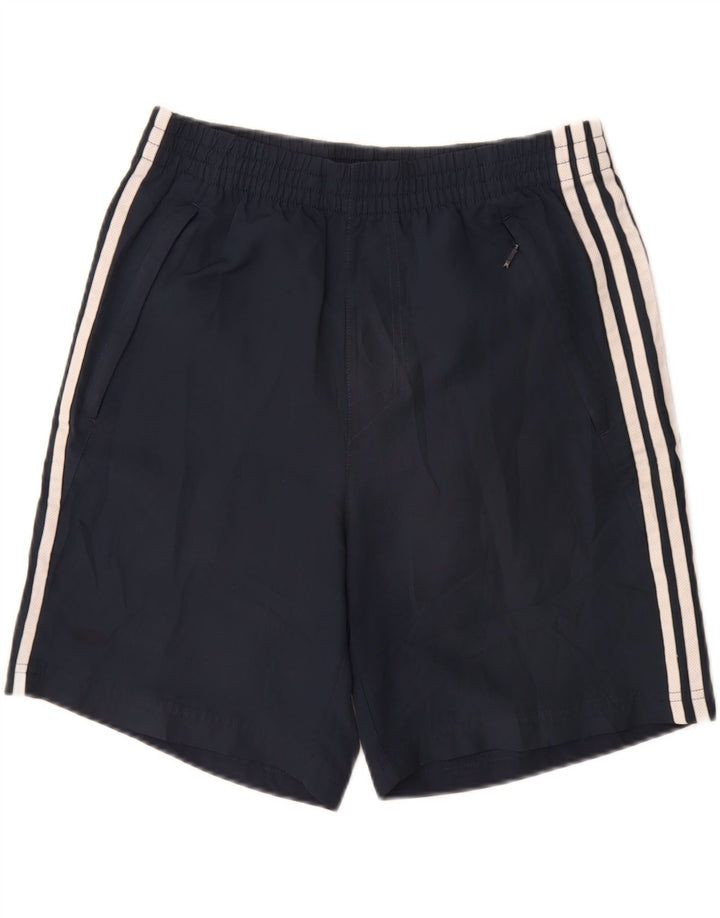 Pantaloncini sportivi da uomo Adidas piccoli in poliestere blu navy
