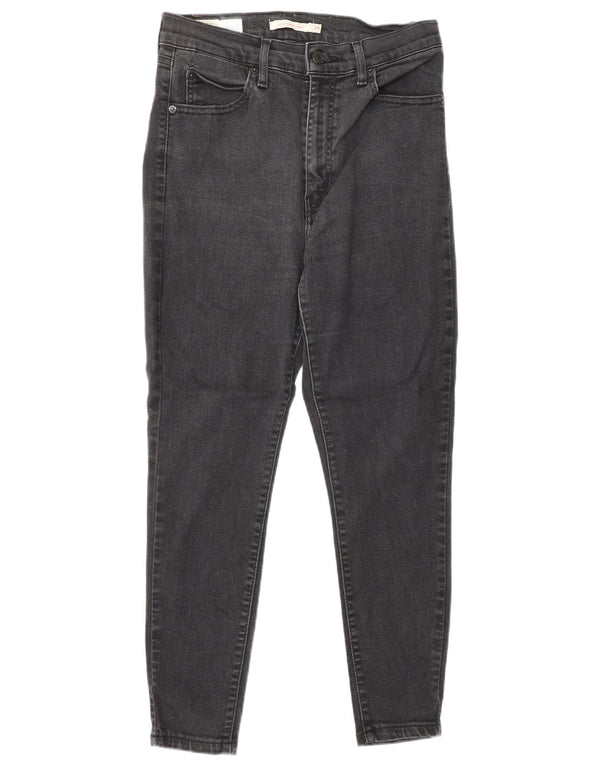 LEVI'S Jeans skinny retrò a vita alta da donna W29 L25 cotone nero