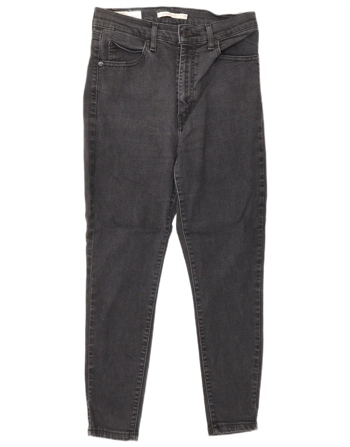 LEVI'S Jeans skinny retrò a vita alta da donna W29 L25 cotone nero