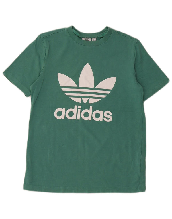 T-shirt grafica da donna Adidas Top UK 8 Small in cotone verde