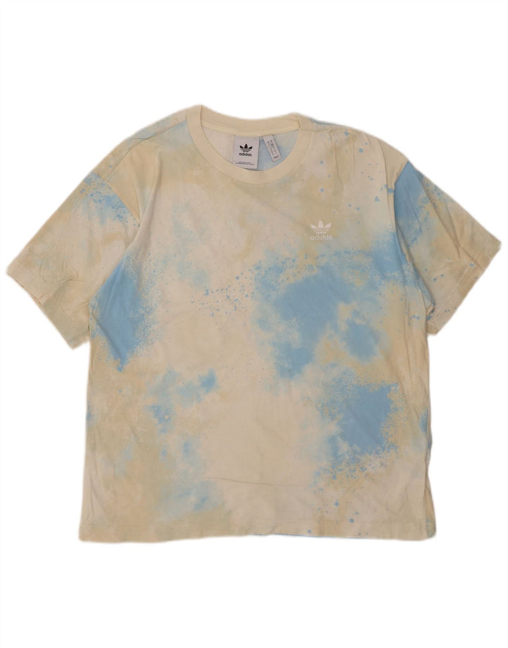 T-shirt da uomo Adidas Top media in cotone tie-dye multicolore