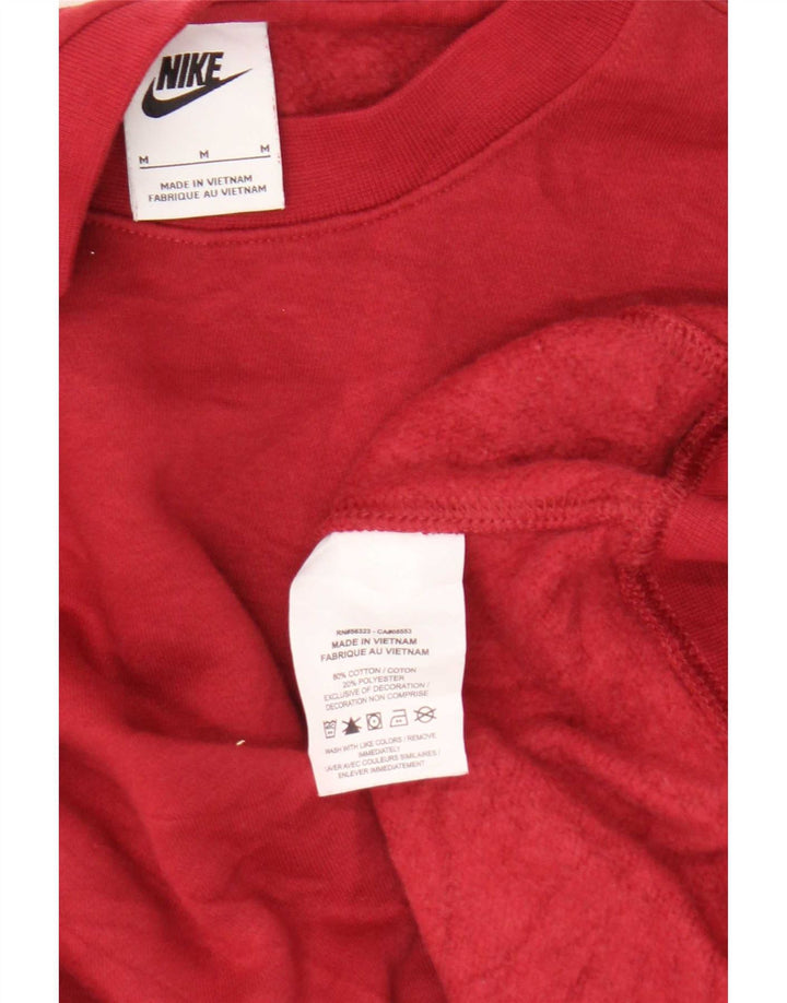 Felpa Nike Uomo Maglione Rosso Medio Cotone