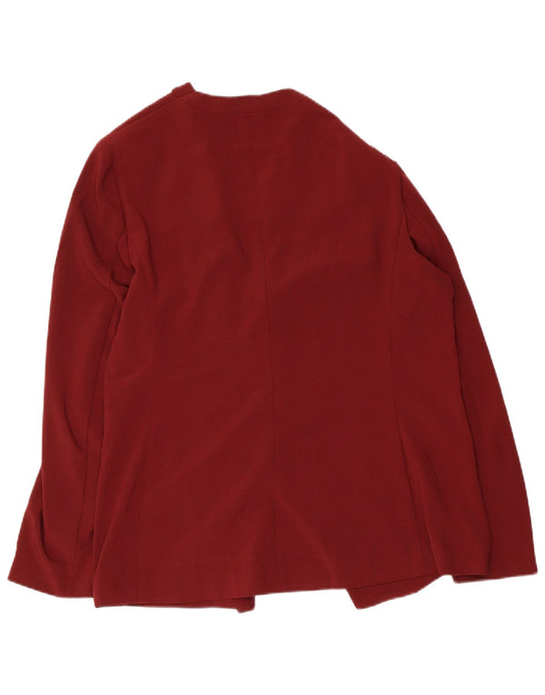 Top cardigan da donna Marks & Spencer UK 16 grande poliestere bordeaux