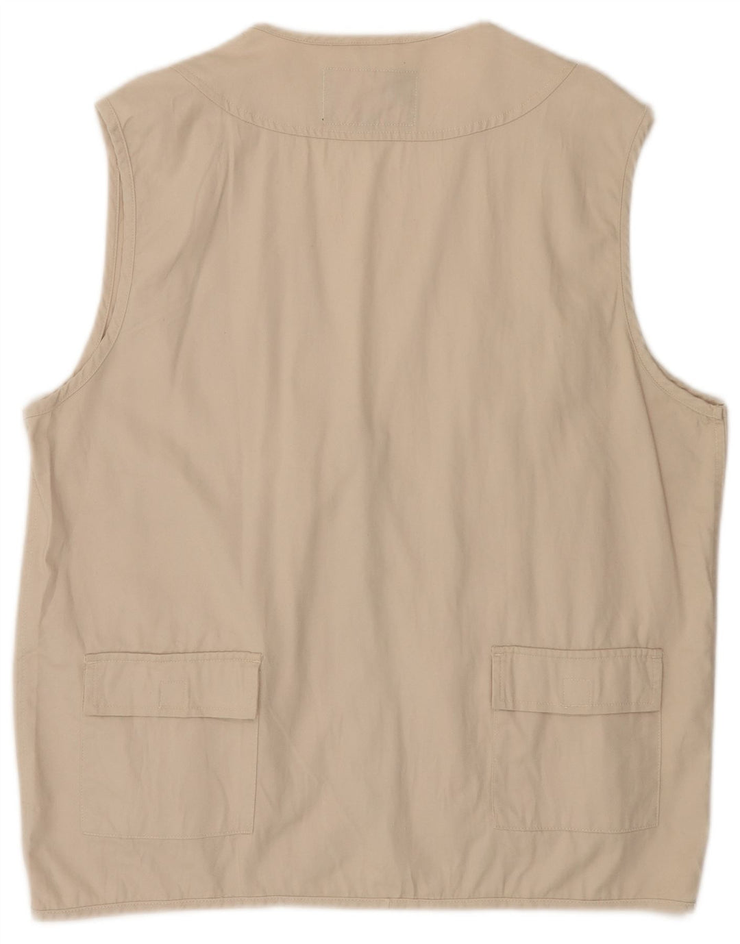 Gilet multiuso da uomo vintage UK 42 XL in cotone beige
