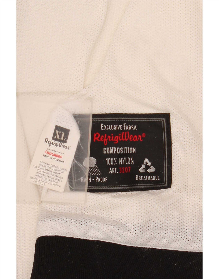 Giubbotto bomber da uomo Refrigiwear UK 42 XL nylon color block bianco sporco