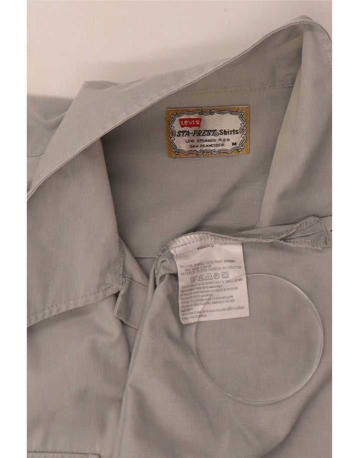 Camicia a maniche corte da uomo Levi's in cotone grigio medio