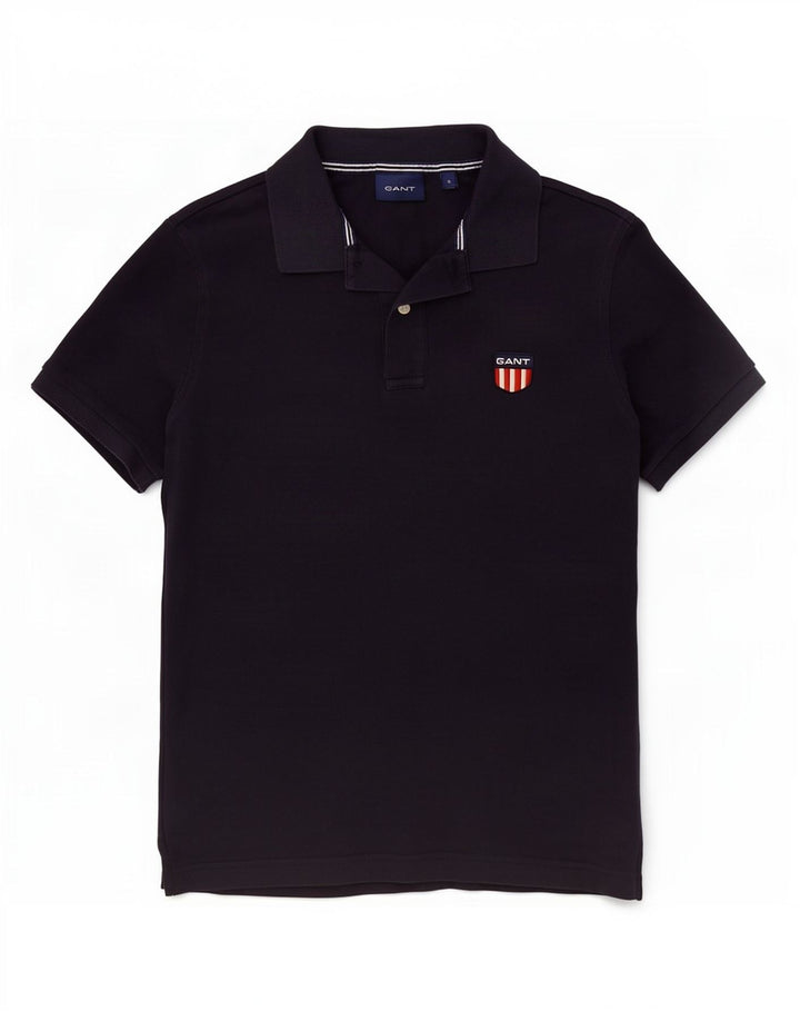 Polo da uomo Gant piccola in cotone blu navy