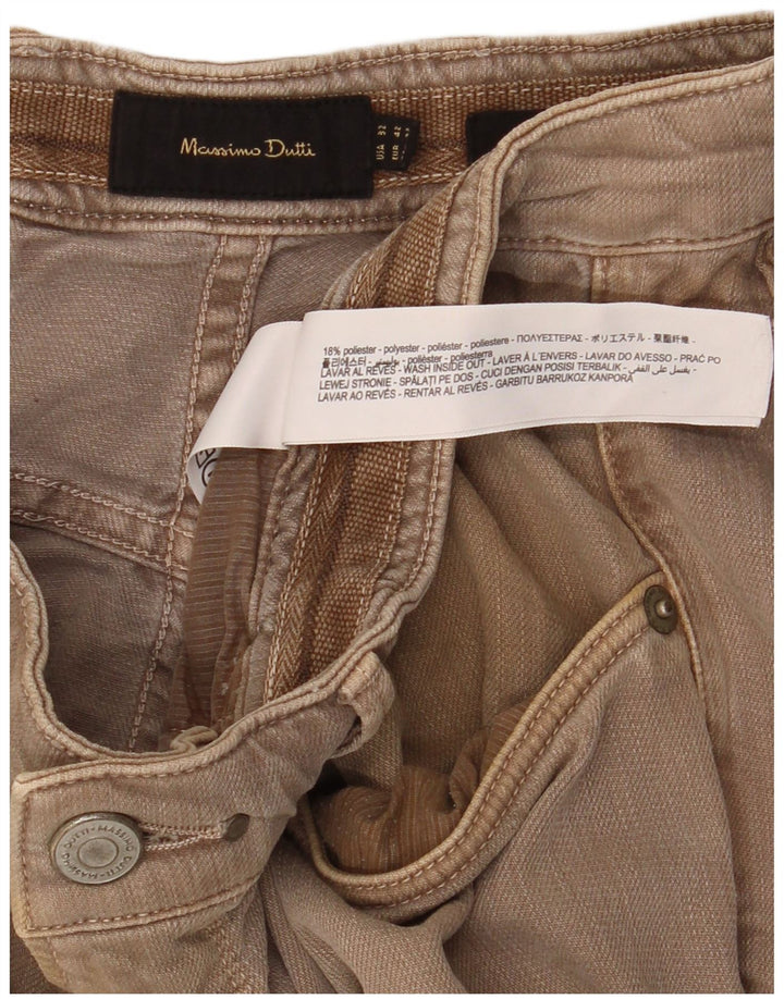 Pantaloni casual slim fit da uomo Massimo Dutti W32 L30 Marrone