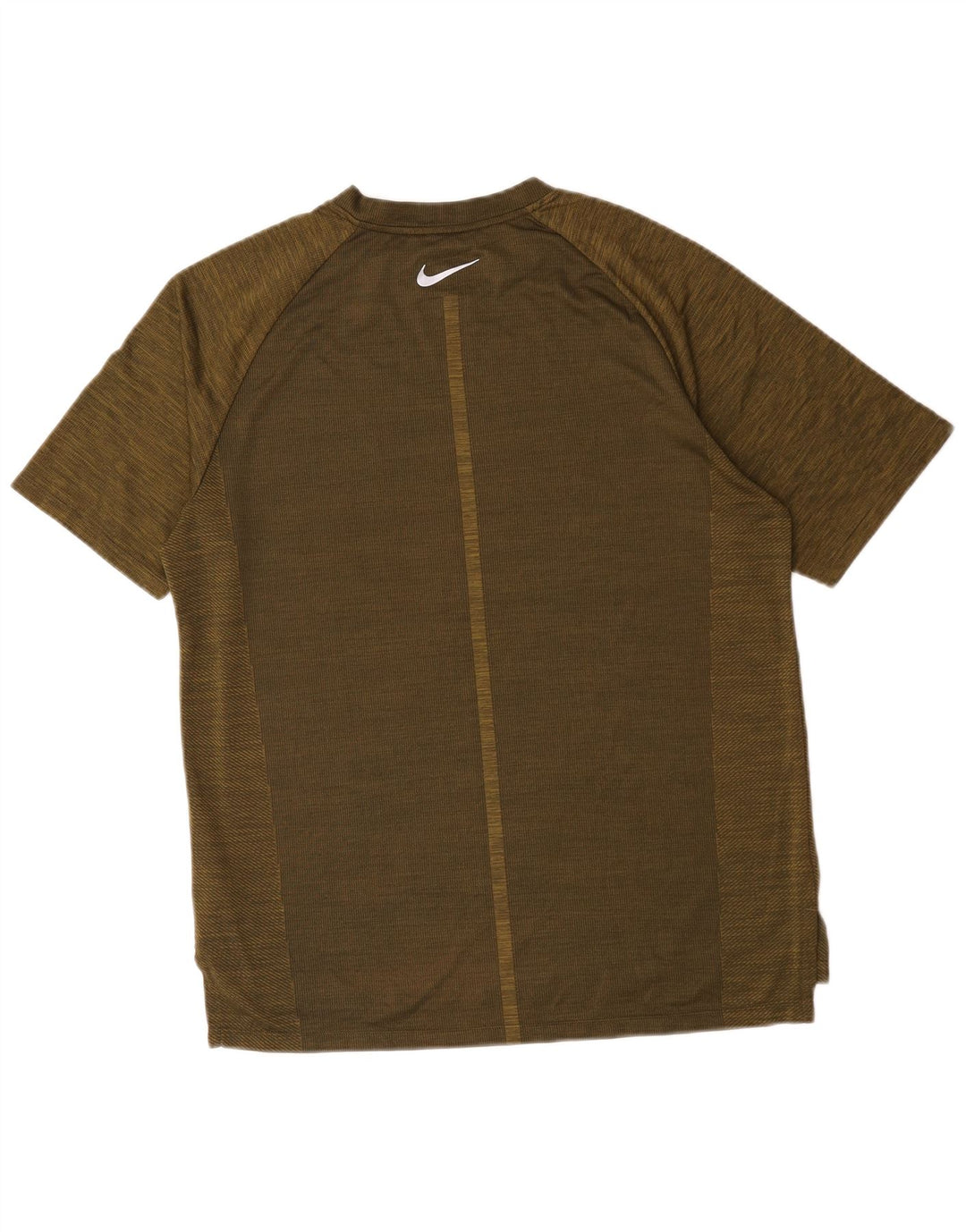 T-shirt Nike da uomo Dri Fit, top in poliestere chiazzato medio kaki