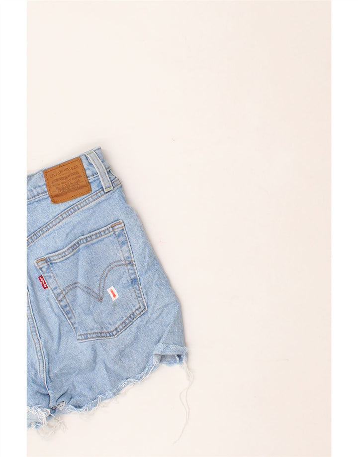 LEVI'S Womens Ribcage Distressed Denim Hot Pants W26 Small  Blue Cotton Vintage Levi's and Second-Hand Levi's from Messina Hembry 