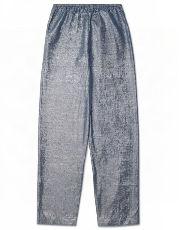 Pantaloni larghi a vita alta da donna Zara XS W24 L31 poliestere blu