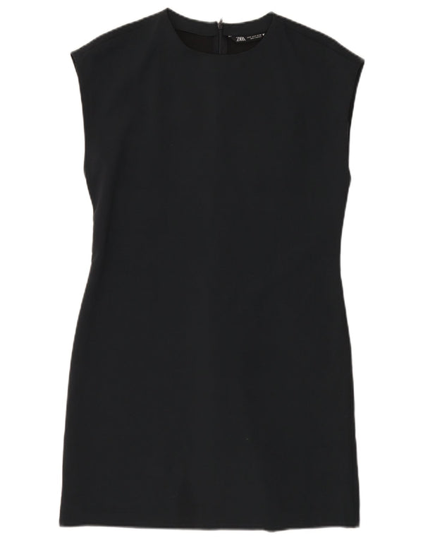 Abito tubino Zara da donna UK 12 poliestere blu navy medio