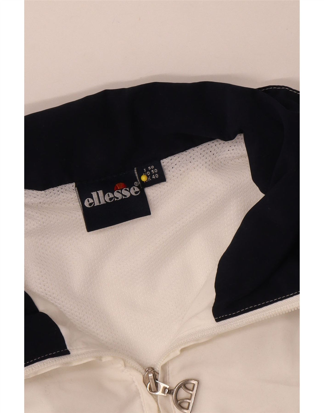 Giacca da tuta da uomo Ellesse UK 40 Poliestere color block bianco medio