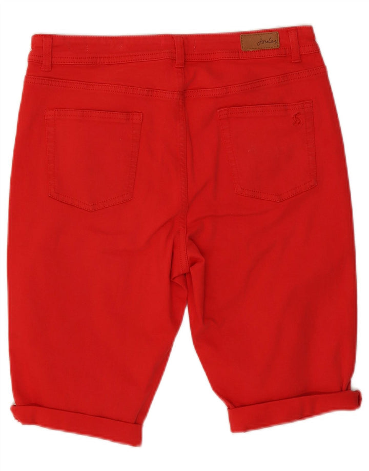 Pantaloncini di jeans Bermuda da donna Joules UK 14 medi W30 cotone rosso