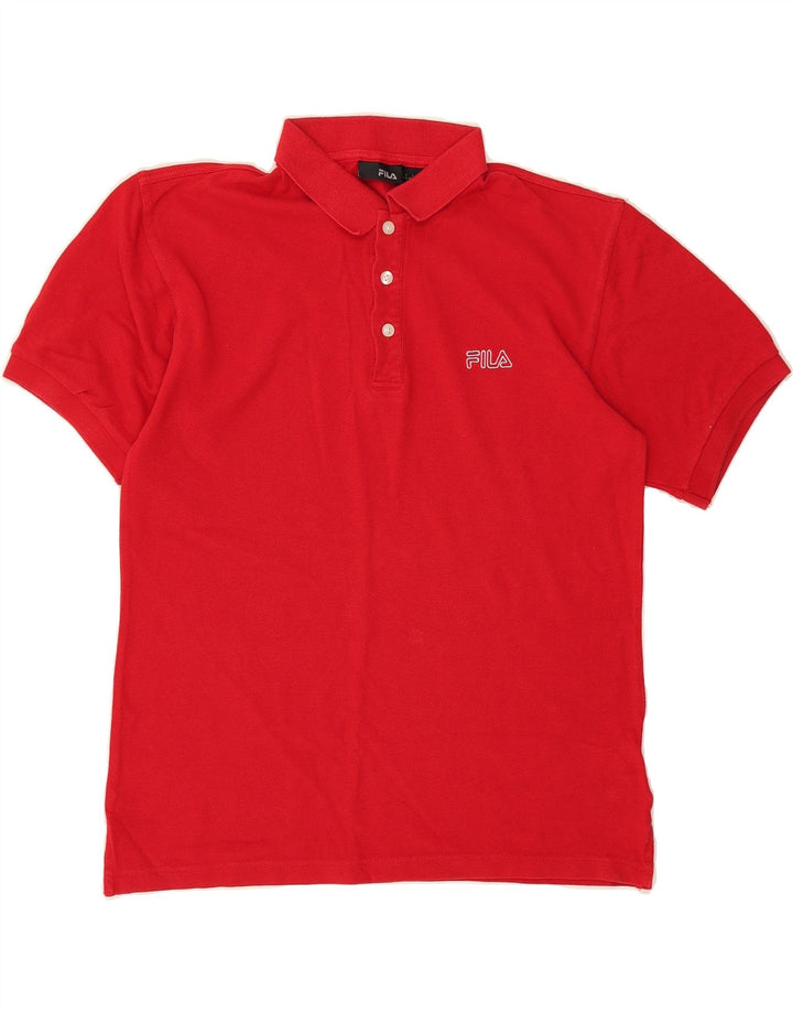 FILA Mens Polo Shirt Small Red Cotton Vintage Fila and Second-Hand Fila from Messina Hembry 
