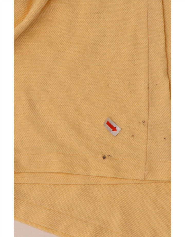 Polo da uomo a maniche lunghe Lacoste taglia 7 2XL cotone giallo
