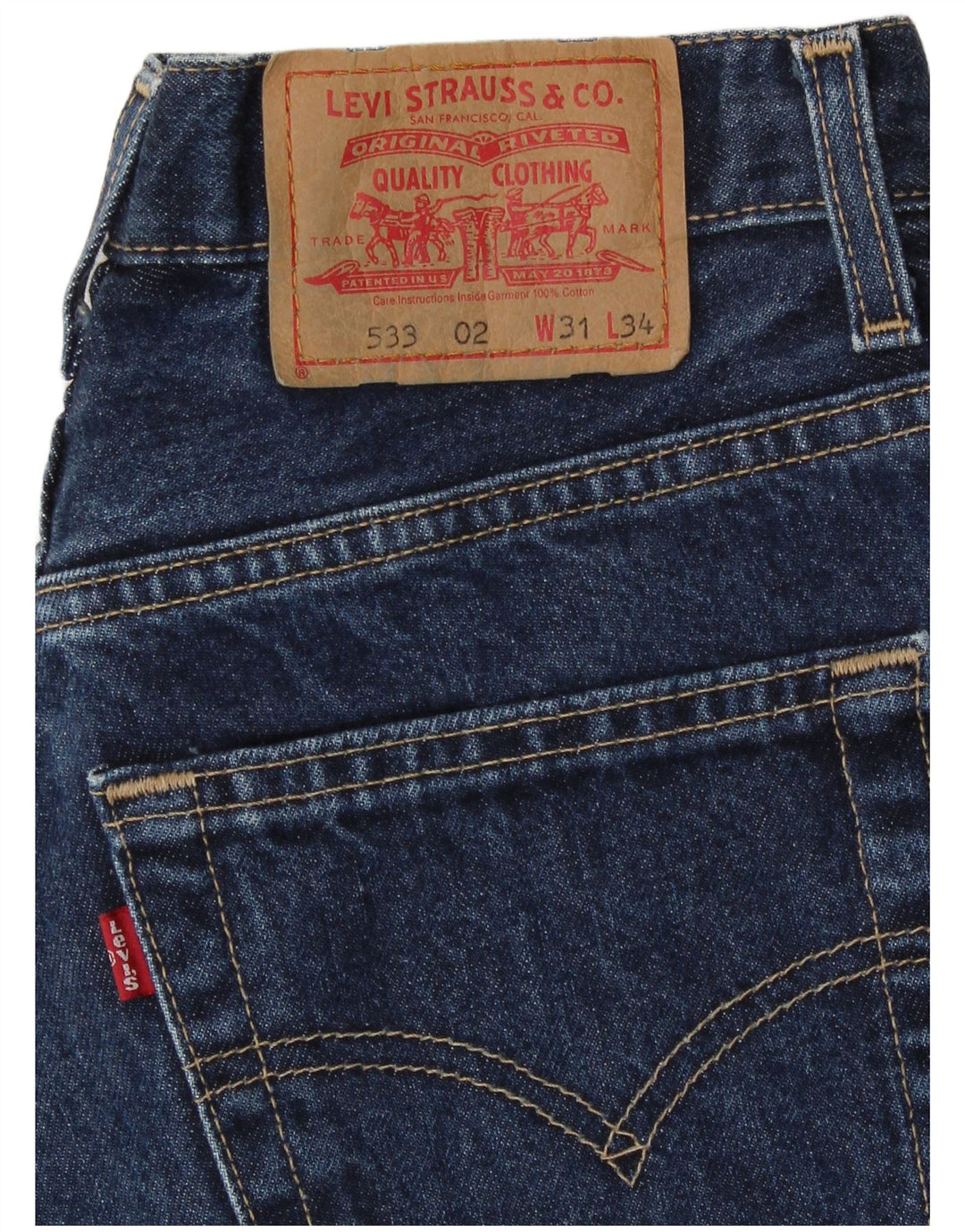Levi's Uomo 533 Jeans affusolati W31 L34 Cotone blu navy